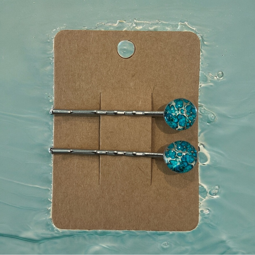 NEW Fluid Art Design Bobby-pin Set